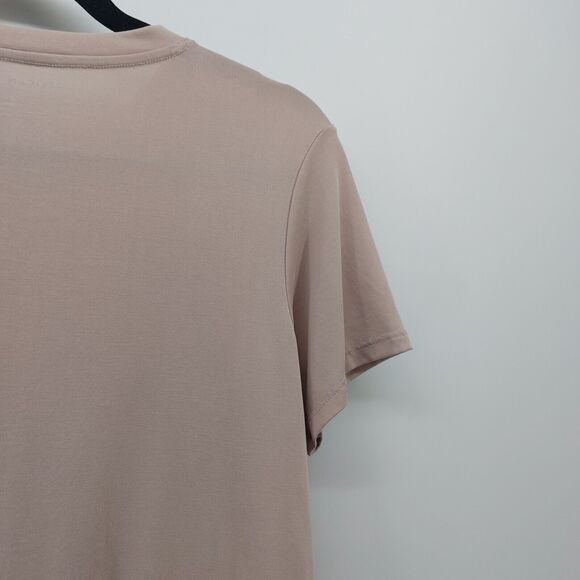 American Eagle Size XS Women's Pale Mauve Dirty Pink Short Sleeve Blouse Baby - Picture 11 of 11